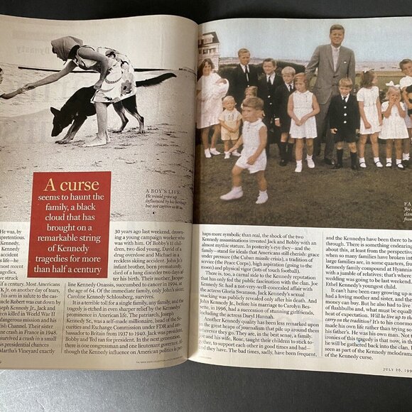 John F Kennedy Jr Newsweek Magazine July 26 Special A Family Tragedy 1999 NOS - Picture 6 of 12